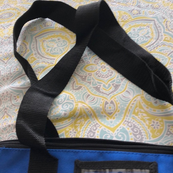 2 Matching Black and Blue Zippered Tote Bags - Picture 7 of 7